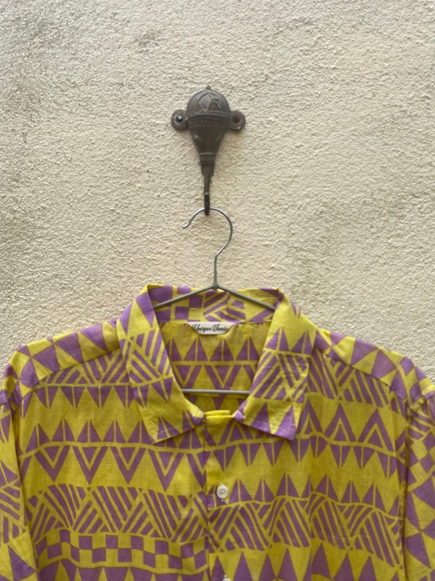 Tribal Yellow Button Shirt