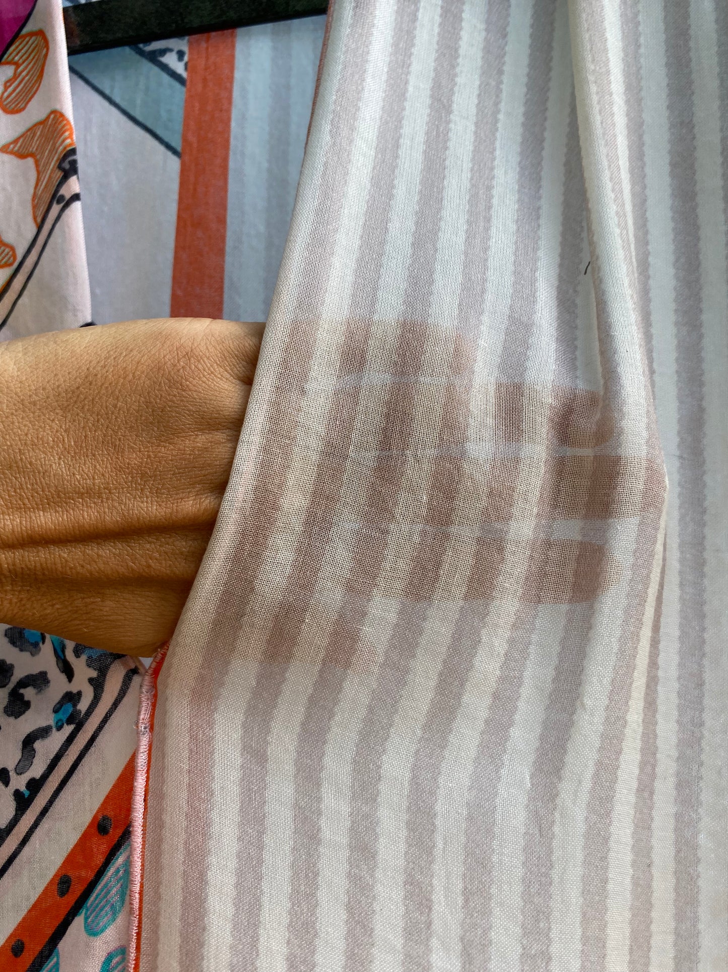 Asymmetric Stripes Kaftan