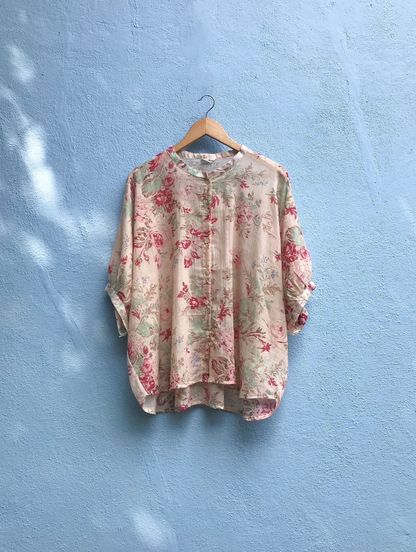 Beige Floral Blouse