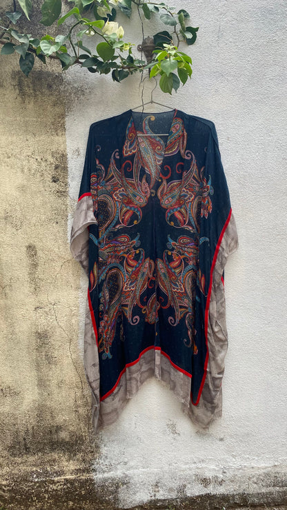 Paisley Navy Kaftan