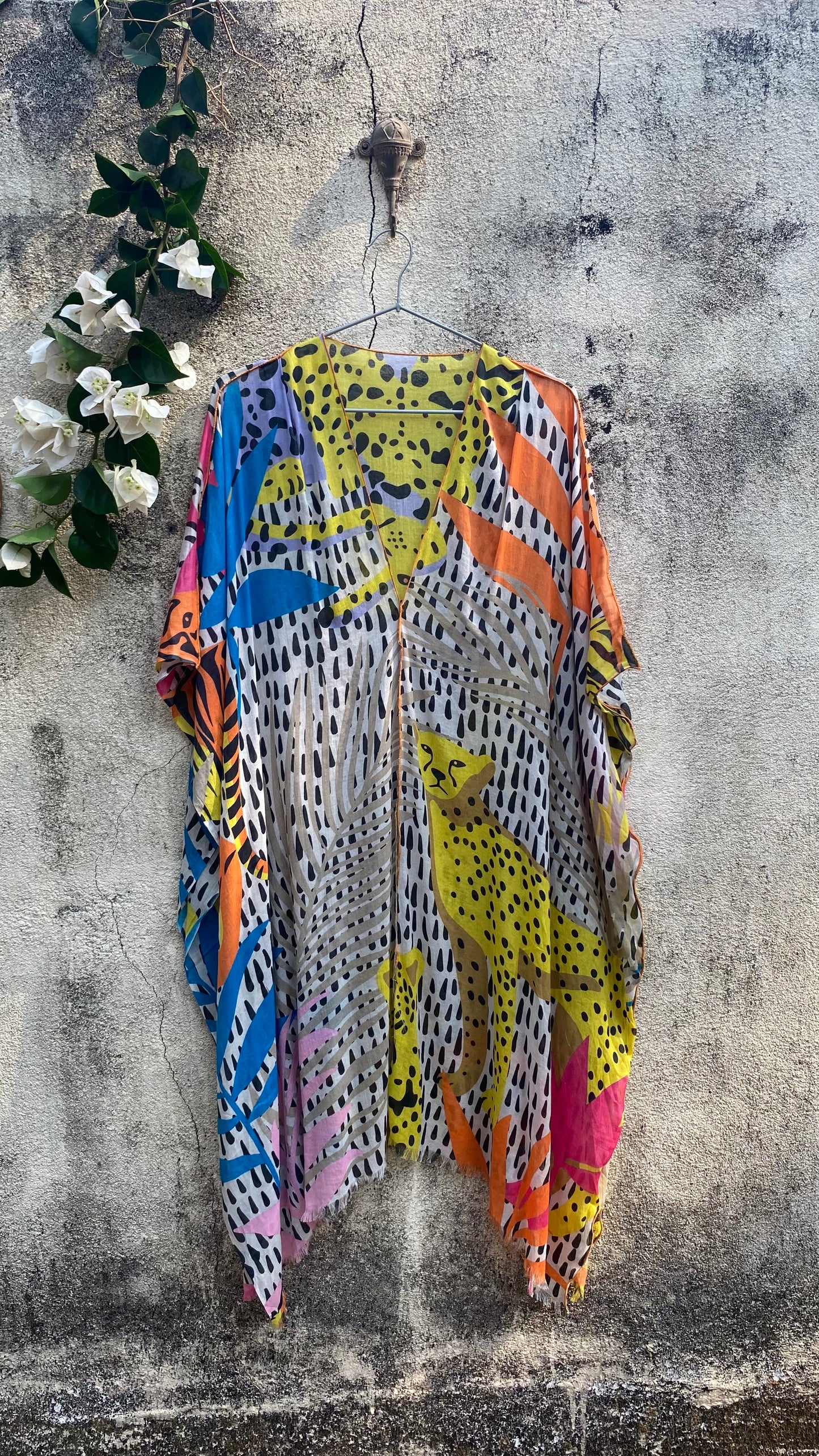 Yellow Cheetah Kaftan