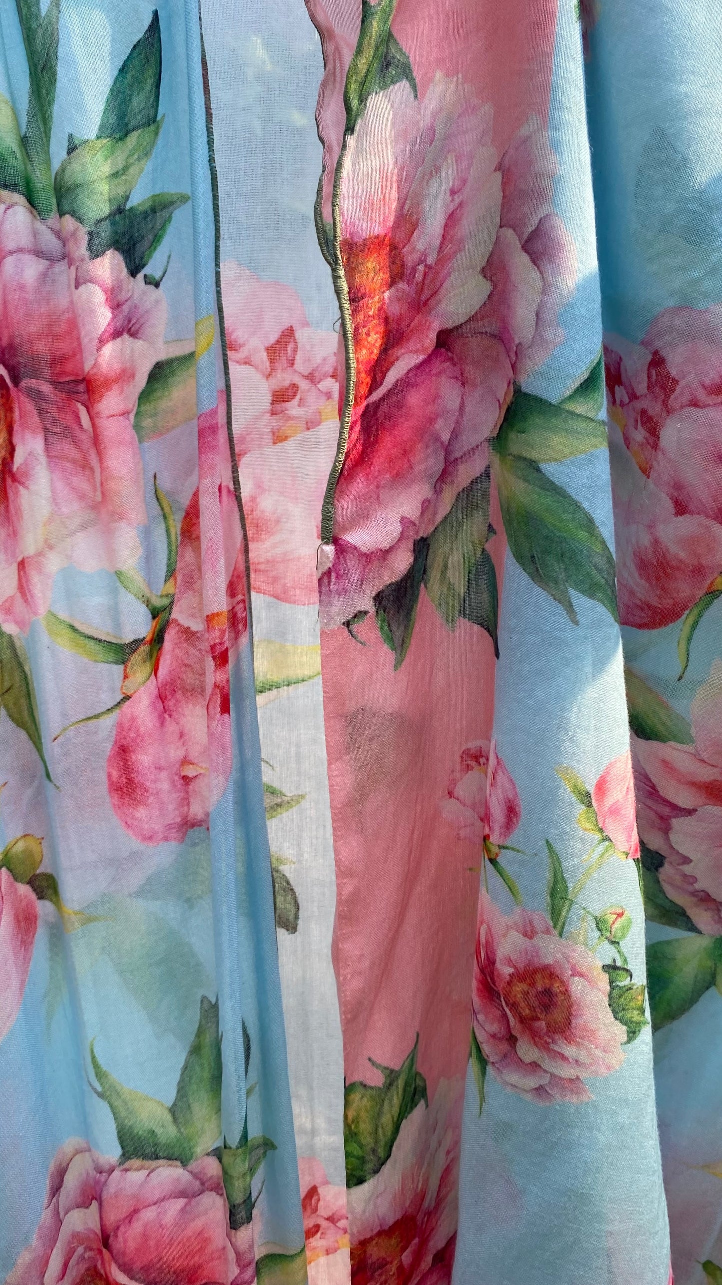Blue Peony Cover-up