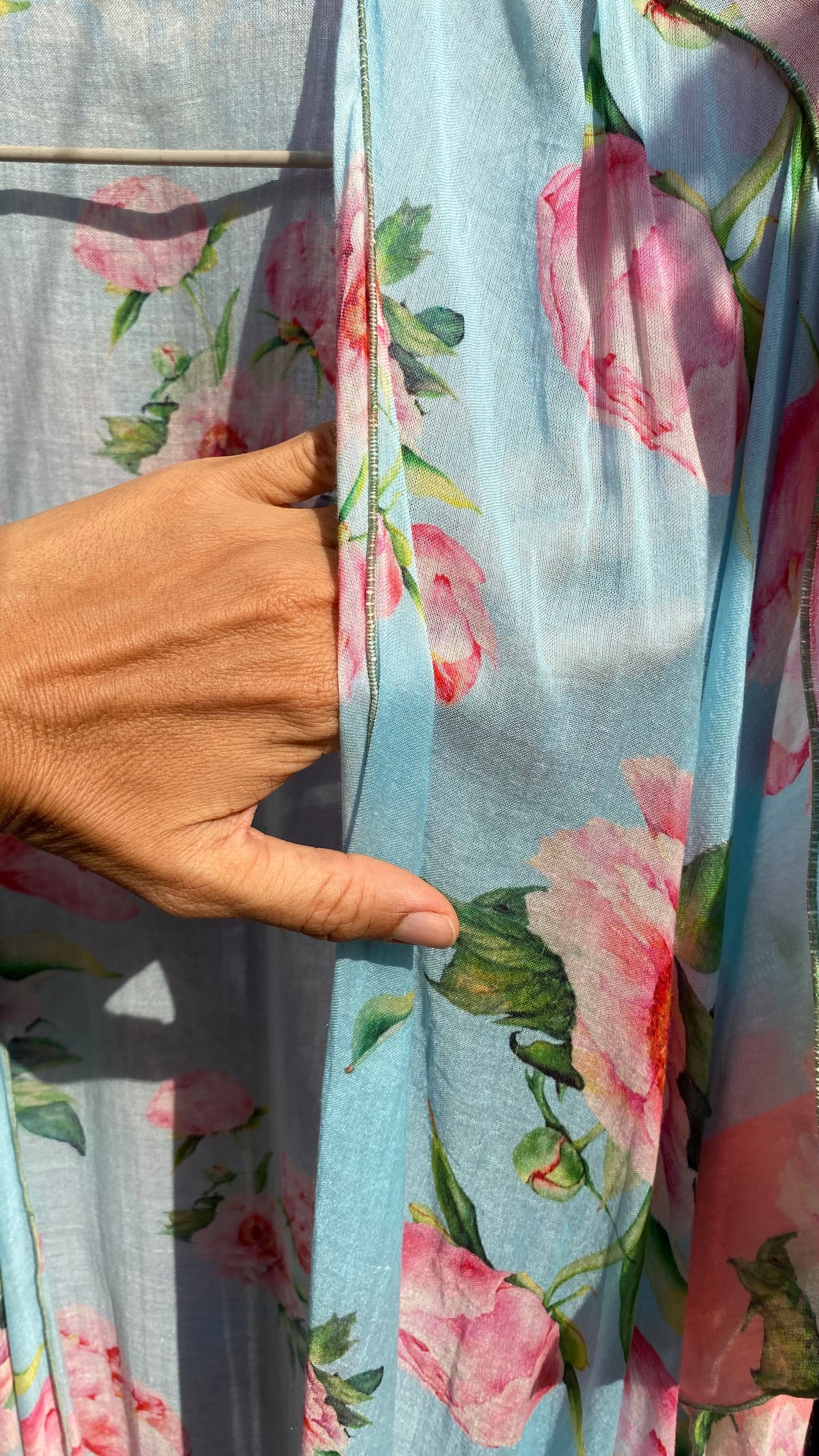 Blue Peony Cover-up