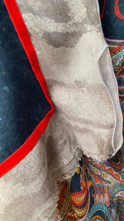 Paisley Navy Kaftan