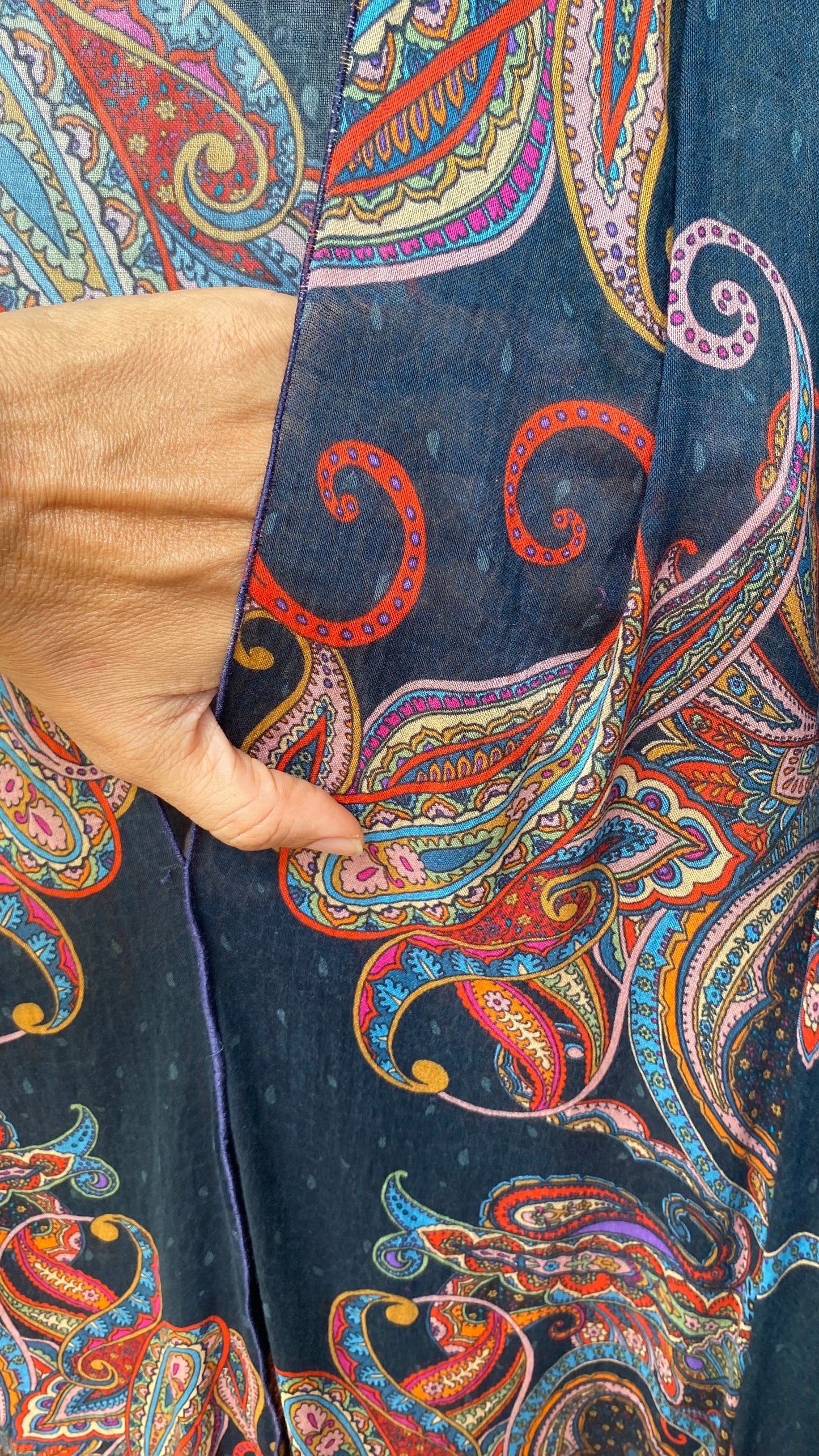 Paisley Navy Kaftan
