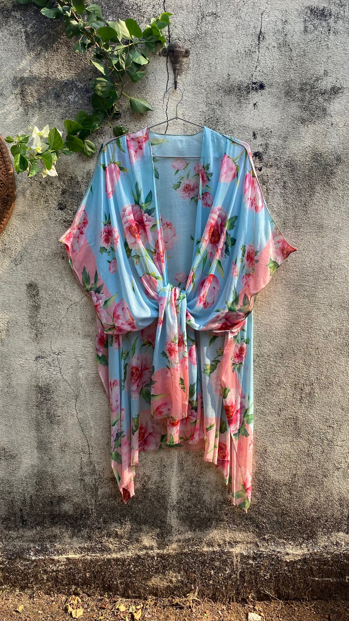 Blue Peony Cover-up
