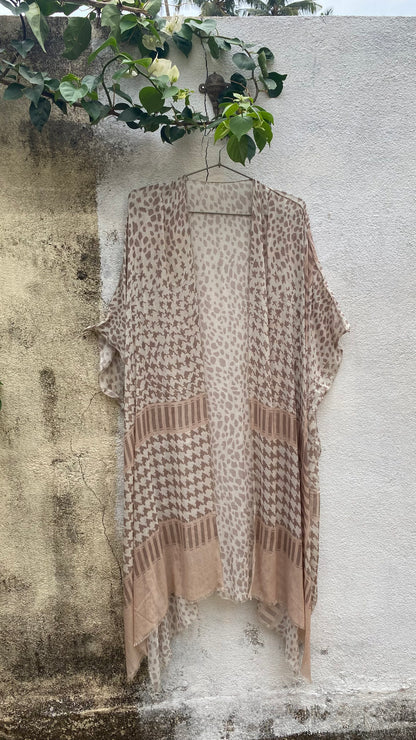 Beige Houndstooth Overlayer
