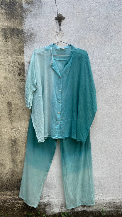 Turquoise Gradient Resort Co-ord Set