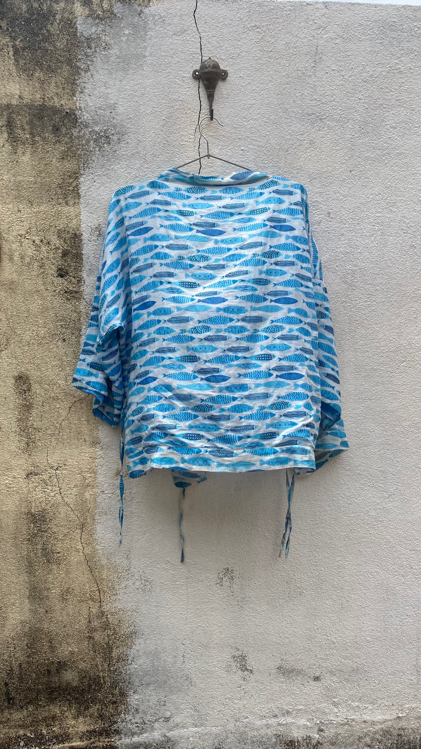 Blue Sardines Kimono