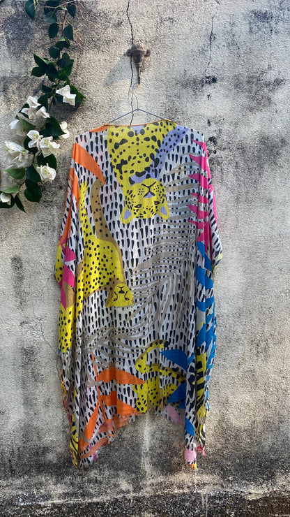 Yellow Cheetah Kaftan