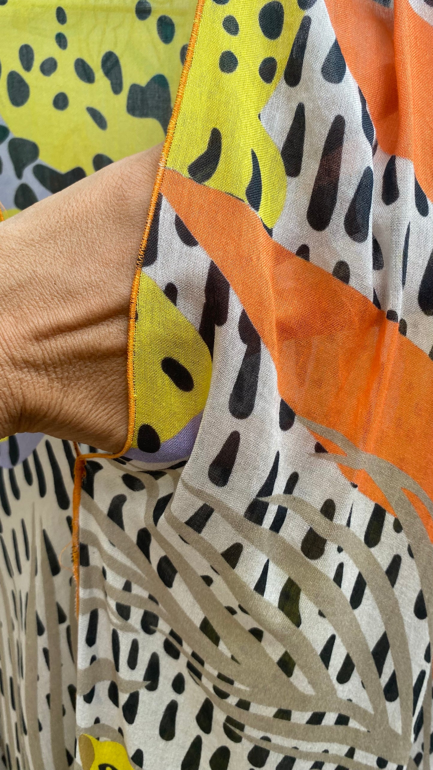 Yellow Cheetah Kaftan