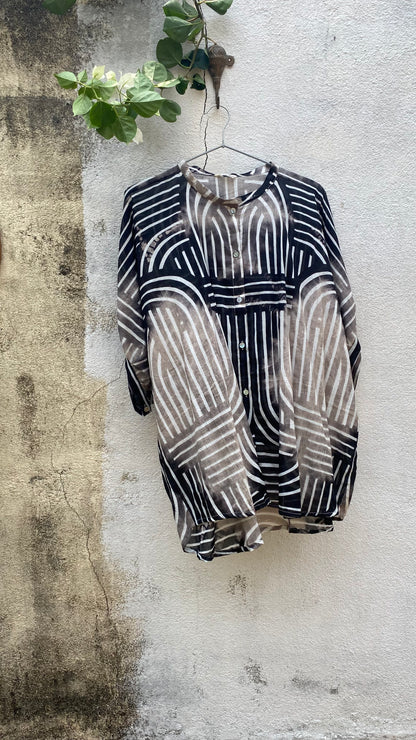 Black & White Blouse