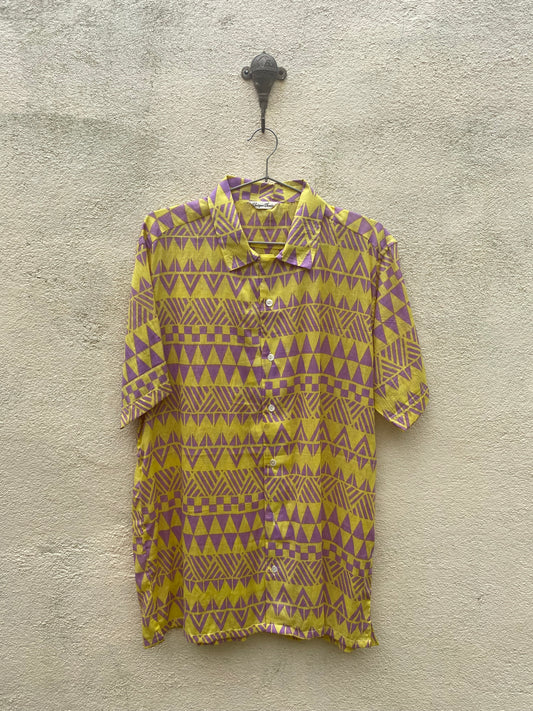 Tribal Yellow Button Shirt