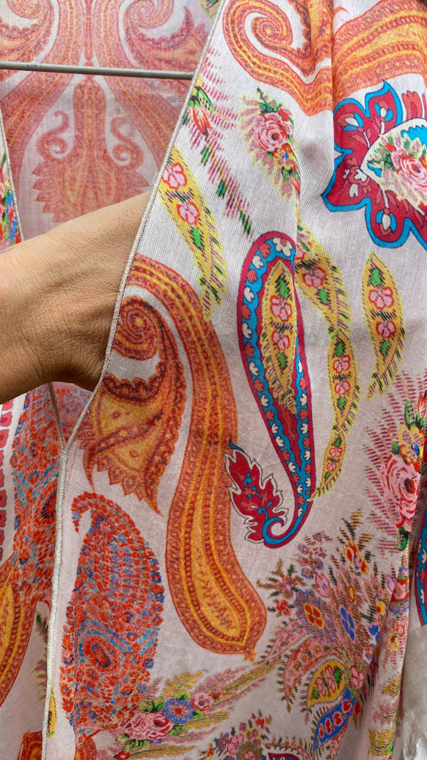 Orange Paisley Kaftan