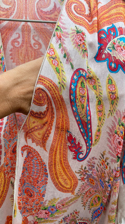 Orange Paisley Kaftan