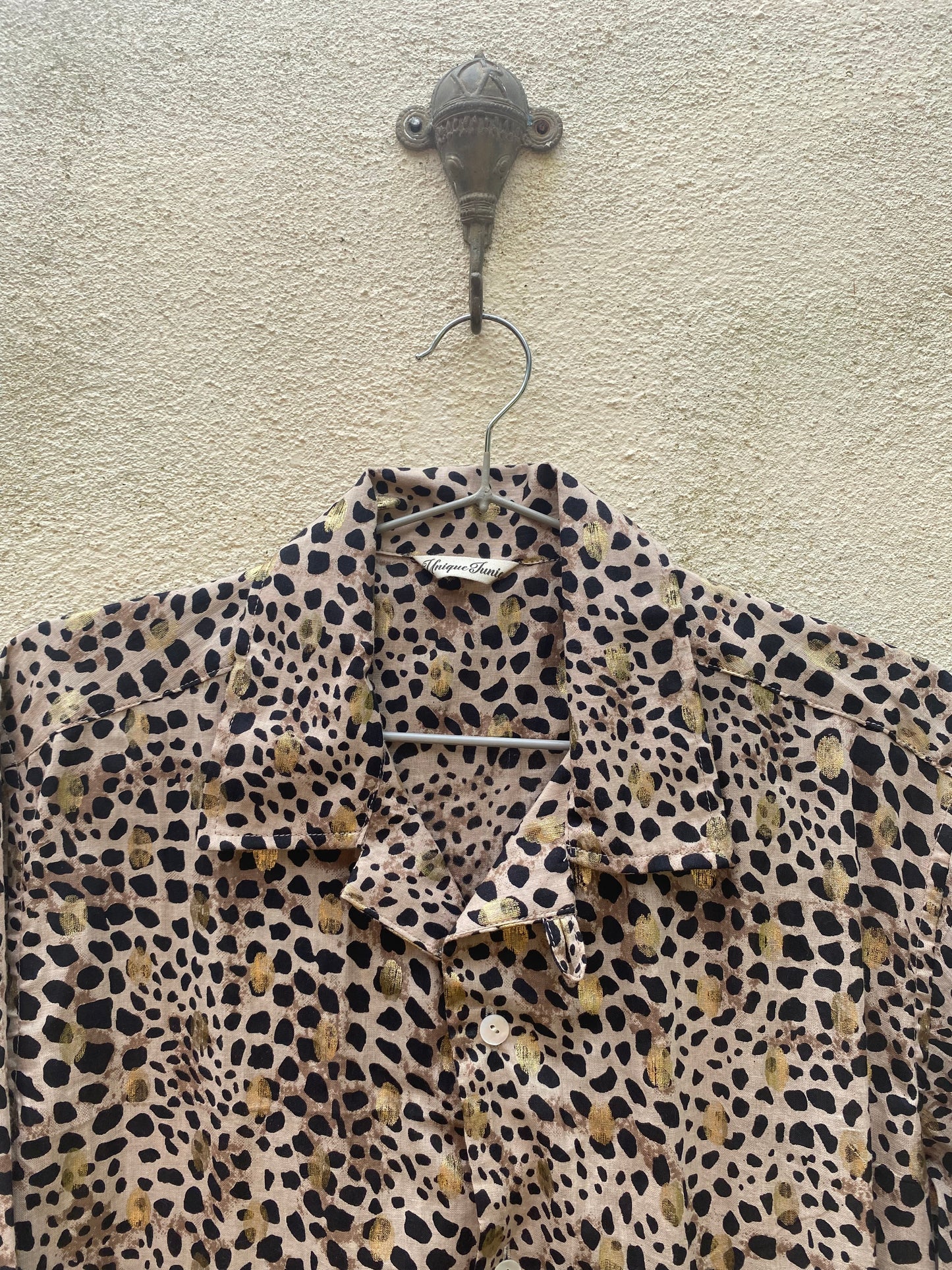 Leopard Golden Button Shirt