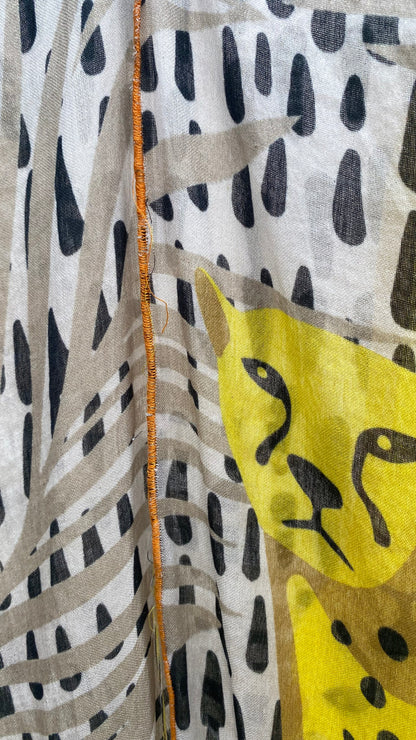 Yellow Cheetah Kaftan