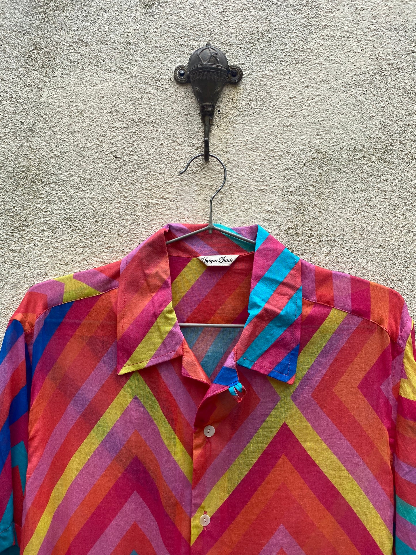 Zig-Zag Button Shirt