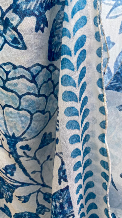 Blue Ornament Kaftan
