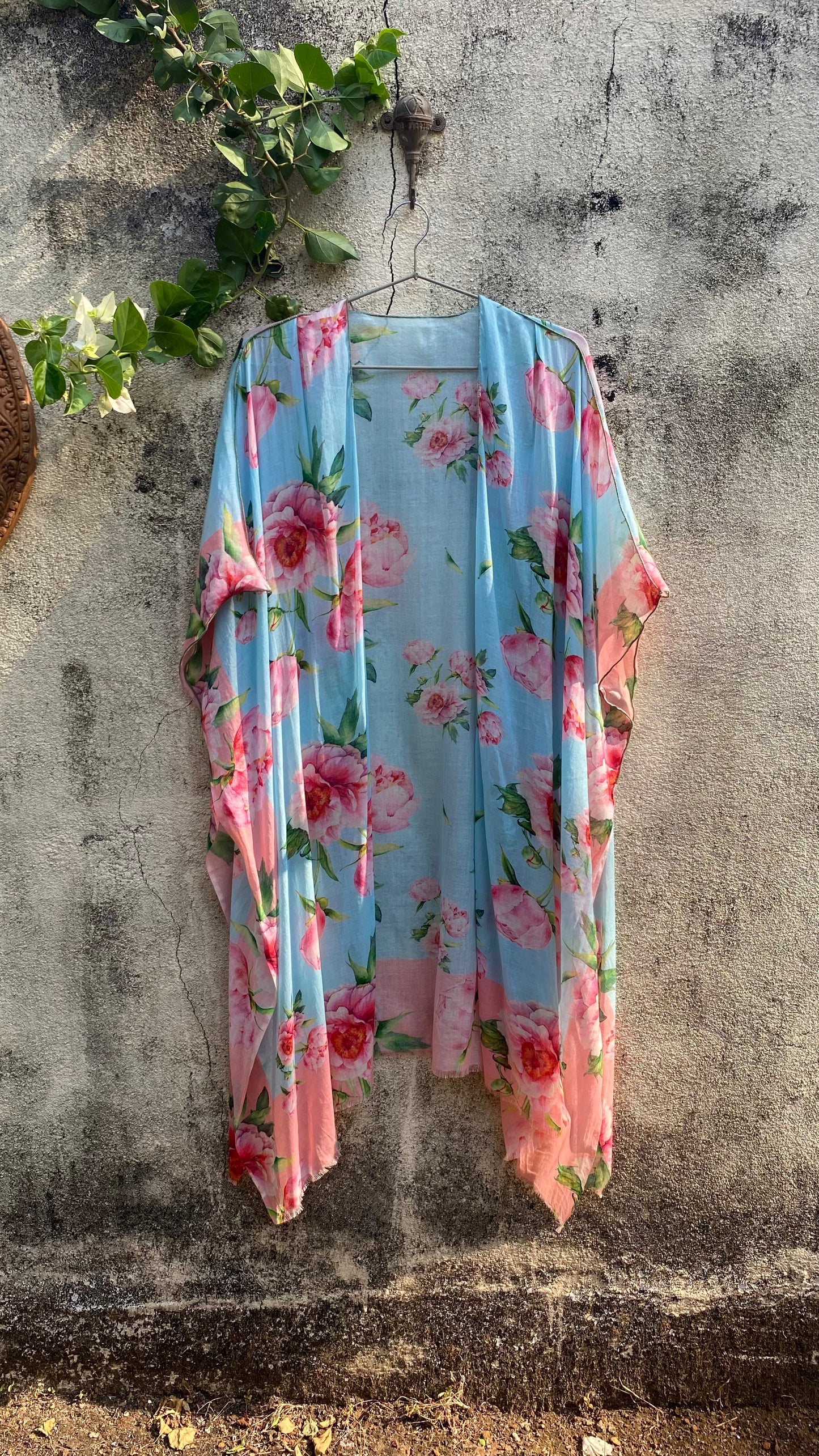 Blue Peony Cover-up