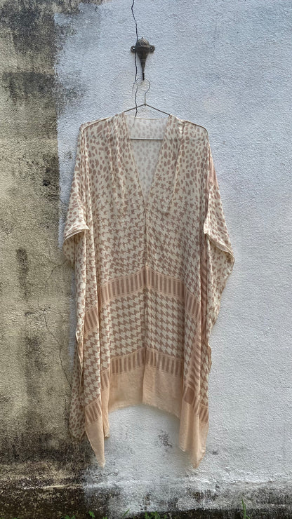 Beige Houndstooth Overlayer