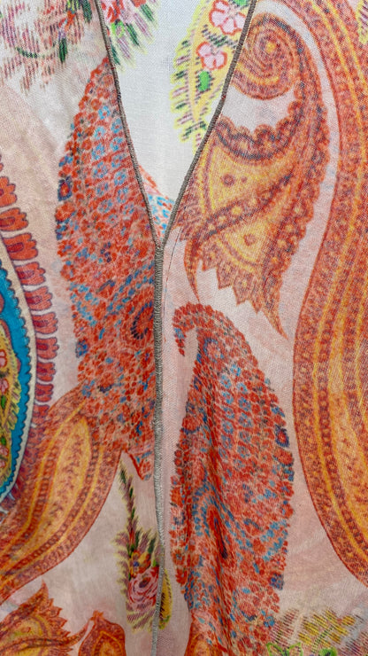 Orange Paisley Kaftan