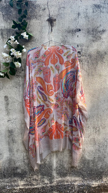 Orange Paisley Kaftan