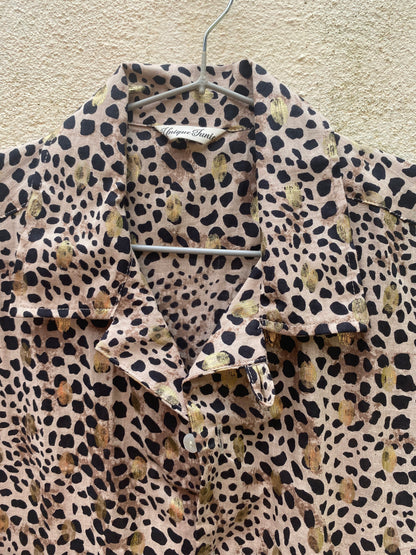 Leopard Golden Button Shirt