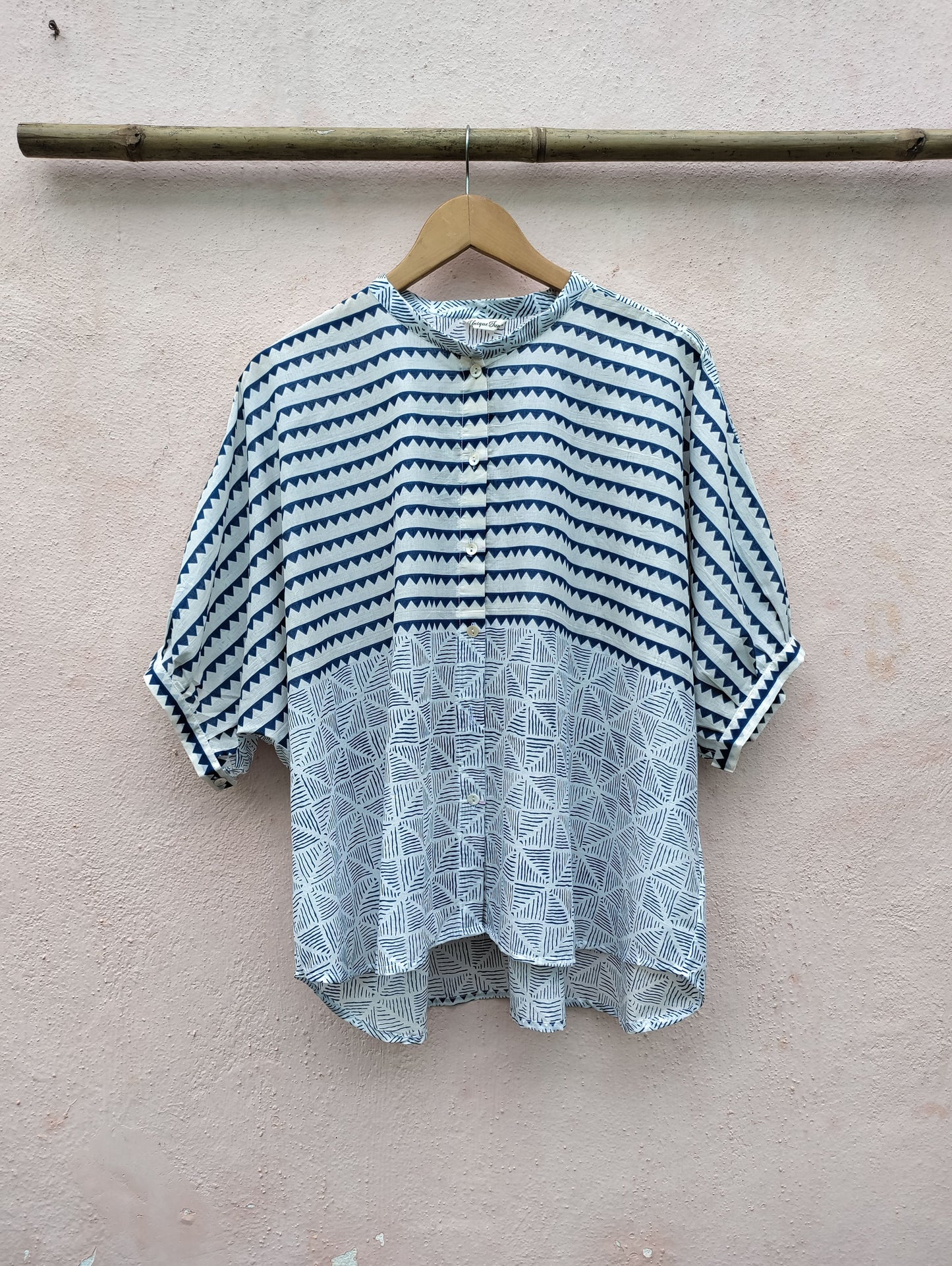 Blue Printed Blouse